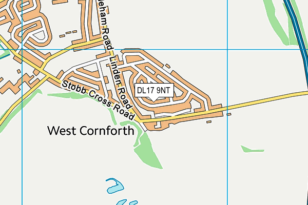 DL17 9NT map - OS VectorMap District (Ordnance Survey)