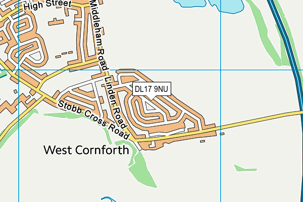 DL17 9NU map - OS VectorMap District (Ordnance Survey)