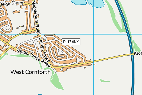 DL17 9NX map - OS VectorMap District (Ordnance Survey)