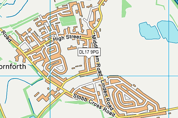 DL17 9PG map - OS VectorMap District (Ordnance Survey)