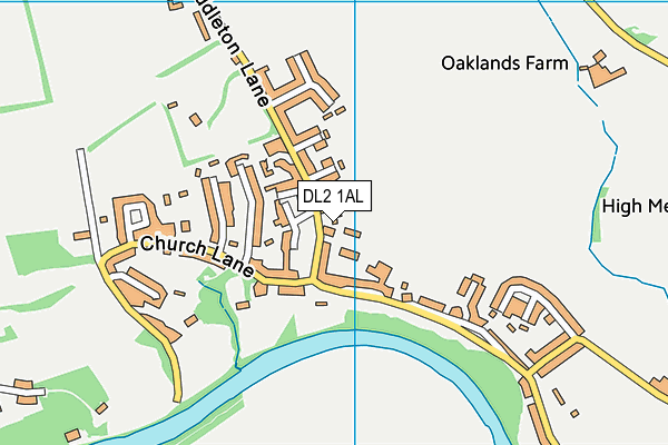 DL2 1AL map - OS VectorMap District (Ordnance Survey)