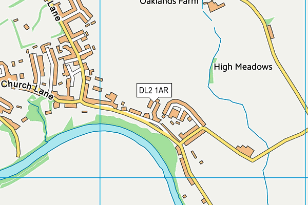 DL2 1AR map - OS VectorMap District (Ordnance Survey)