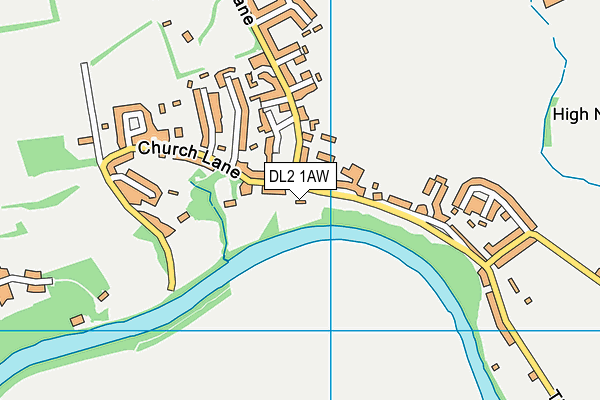 DL2 1AW map - OS VectorMap District (Ordnance Survey)