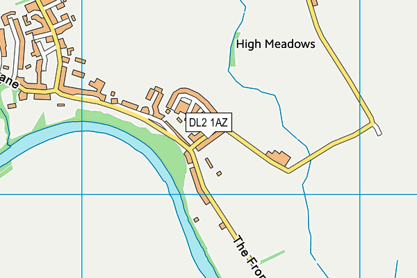 DL2 1AZ map - OS VectorMap District (Ordnance Survey)
