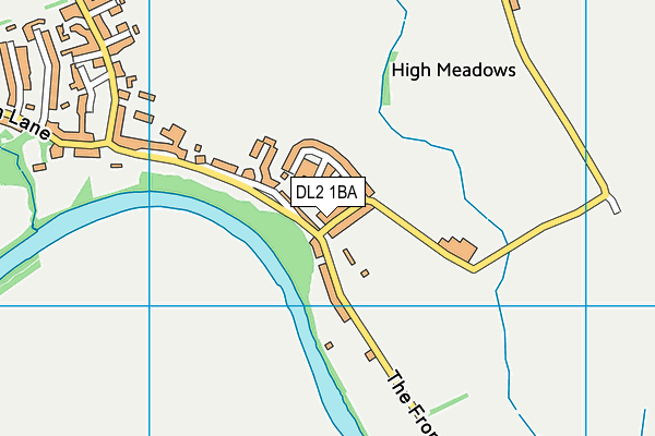 DL2 1BA map - OS VectorMap District (Ordnance Survey)