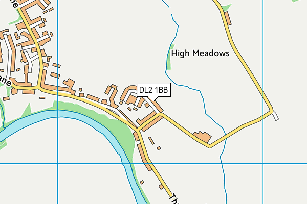 DL2 1BB map - OS VectorMap District (Ordnance Survey)