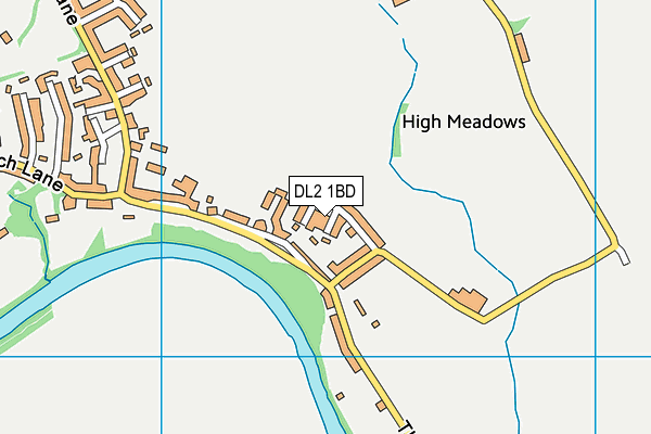 DL2 1BD map - OS VectorMap District (Ordnance Survey)