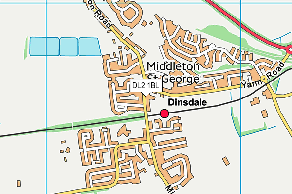 DL2 1BL map - OS VectorMap District (Ordnance Survey)