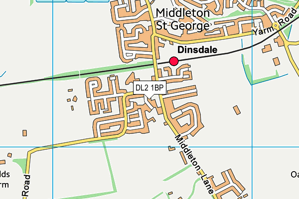 DL2 1BP map - OS VectorMap District (Ordnance Survey)