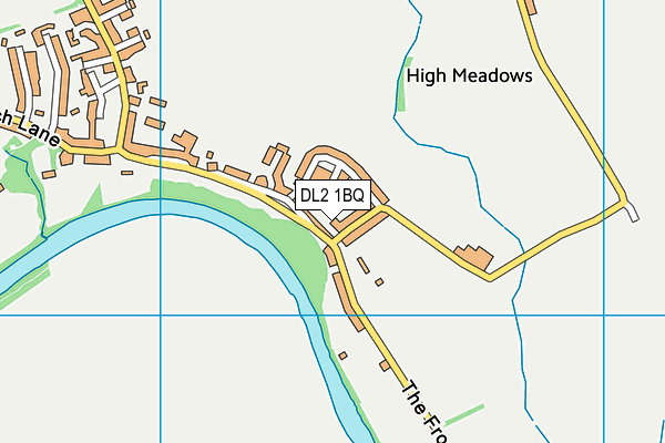 DL2 1BQ map - OS VectorMap District (Ordnance Survey)