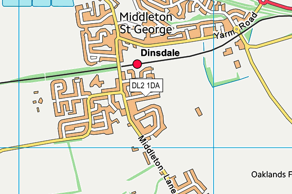 DL2 1DA map - OS VectorMap District (Ordnance Survey)