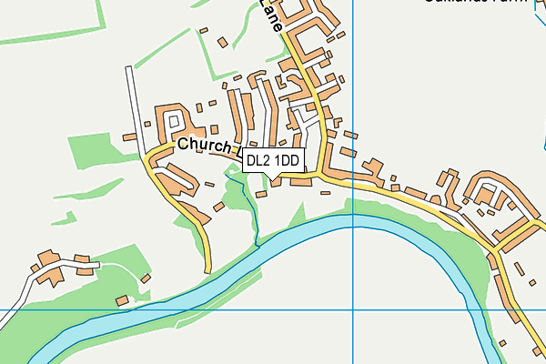 DL2 1DD map - OS VectorMap District (Ordnance Survey)