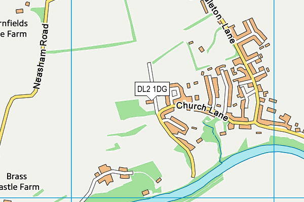DL2 1DG map - OS VectorMap District (Ordnance Survey)