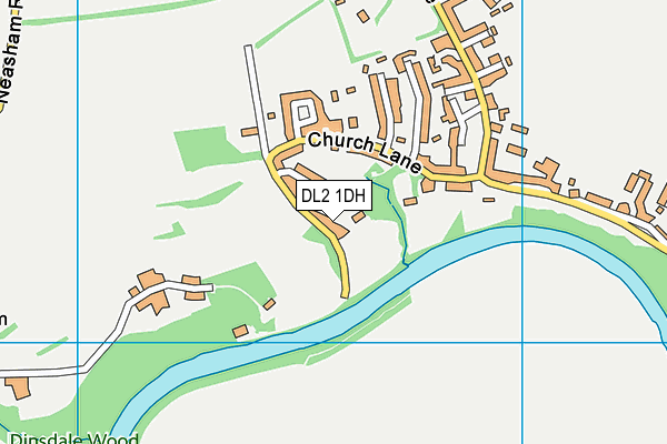 DL2 1DH map - OS VectorMap District (Ordnance Survey)