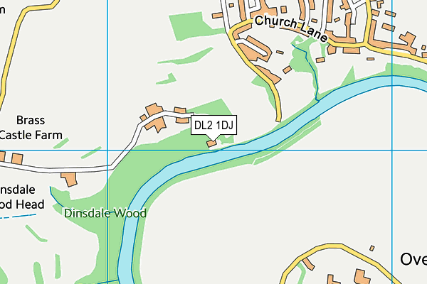 DL2 1DJ map - OS VectorMap District (Ordnance Survey)