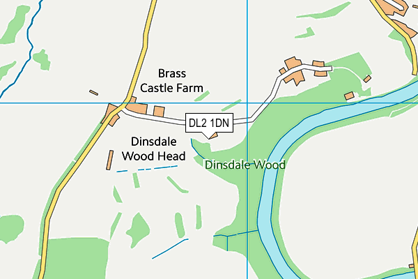 DL2 1DN map - OS VectorMap District (Ordnance Survey)