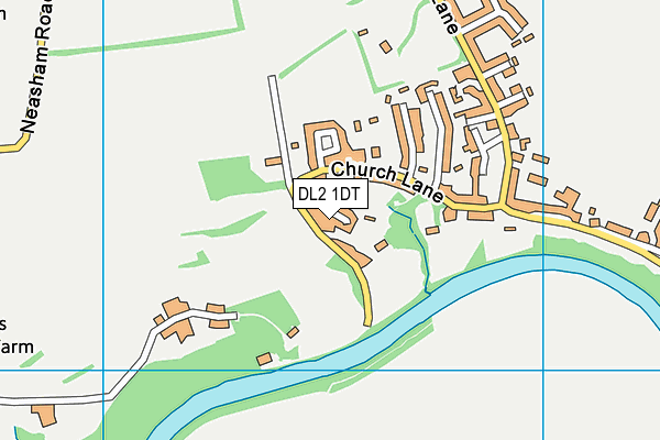 DL2 1DT map - OS VectorMap District (Ordnance Survey)