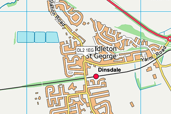 DL2 1EG map - OS VectorMap District (Ordnance Survey)