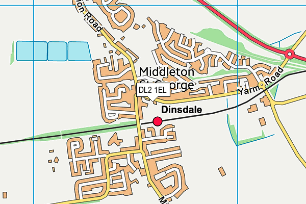 DL2 1EL map - OS VectorMap District (Ordnance Survey)