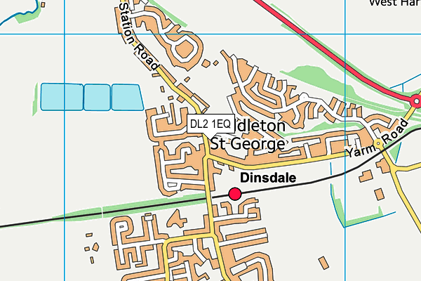 DL2 1EQ map - OS VectorMap District (Ordnance Survey)