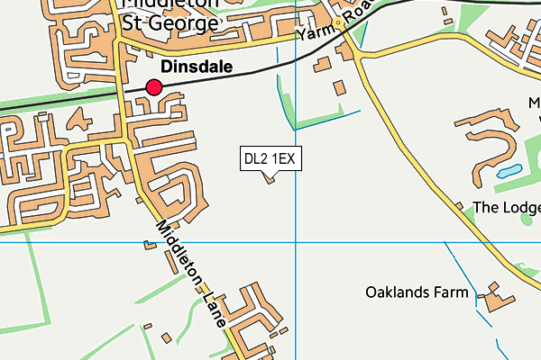 DL2 1EX map - OS VectorMap District (Ordnance Survey)