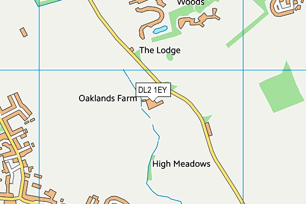 DL2 1EY map - OS VectorMap District (Ordnance Survey)