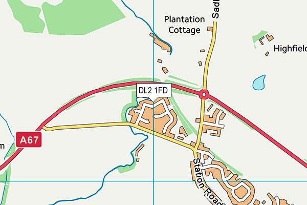 DL2 1FD map - OS VectorMap District (Ordnance Survey)