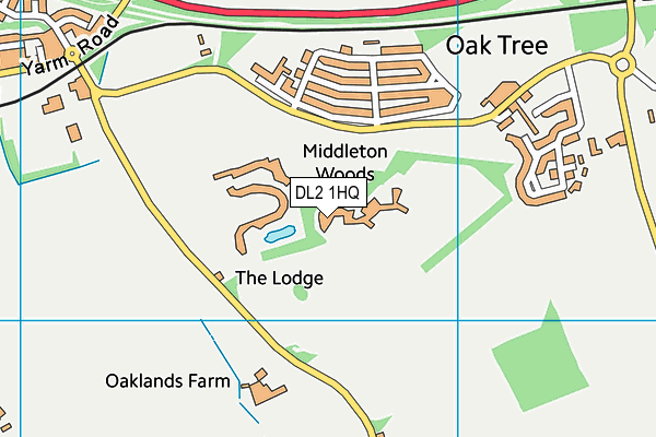 DL2 1HQ map - OS VectorMap District (Ordnance Survey)