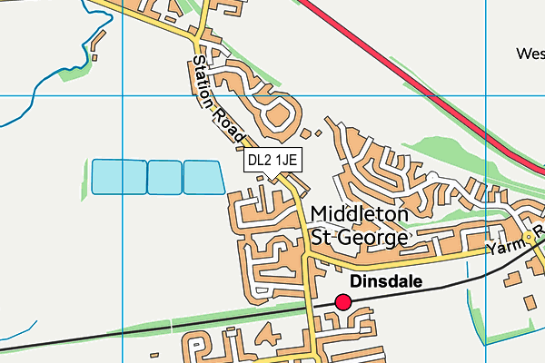 DL2 1JE map - OS VectorMap District (Ordnance Survey)