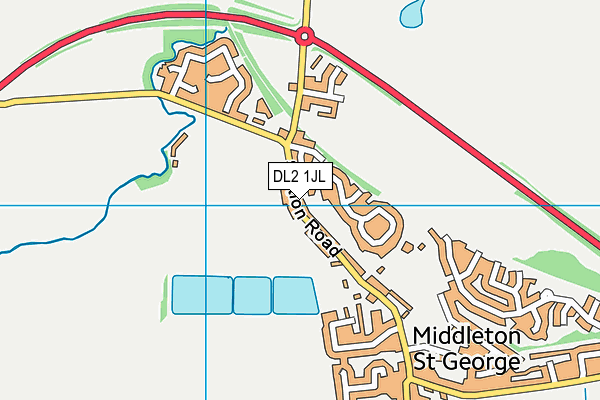 DL2 1JL map - OS VectorMap District (Ordnance Survey)