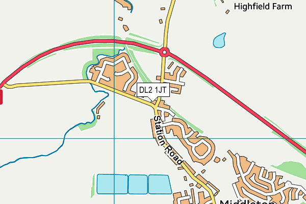 DL2 1JT map - OS VectorMap District (Ordnance Survey)