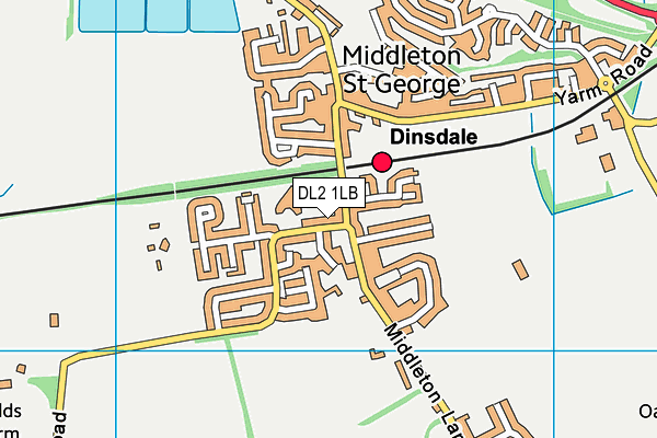 DL2 1LB map - OS VectorMap District (Ordnance Survey)