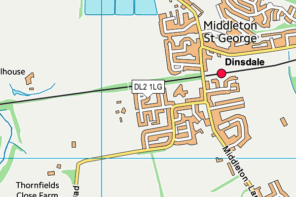 DL2 1LG map - OS VectorMap District (Ordnance Survey)