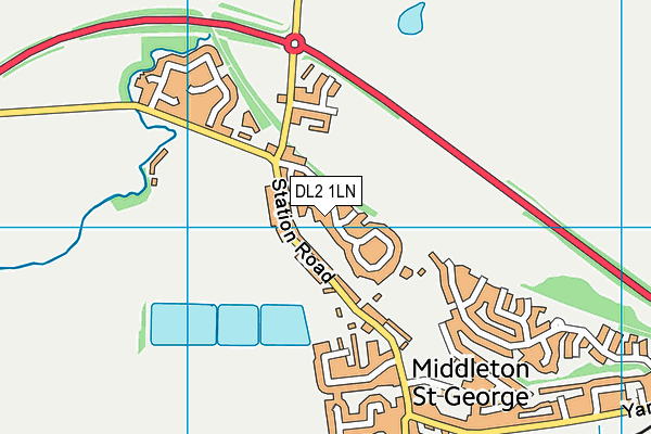 DL2 1LN map - OS VectorMap District (Ordnance Survey)