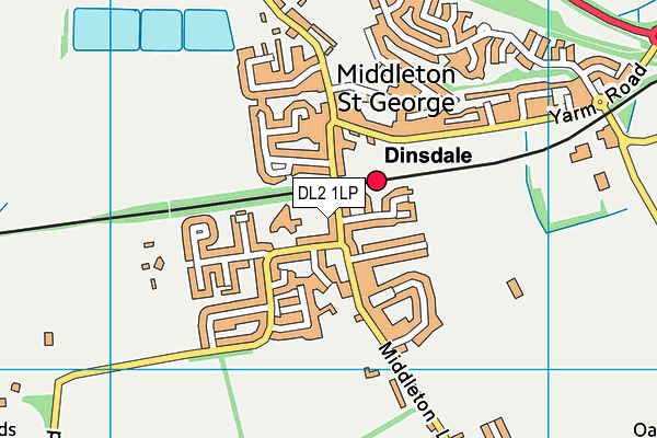 DL2 1LP map - OS VectorMap District (Ordnance Survey)