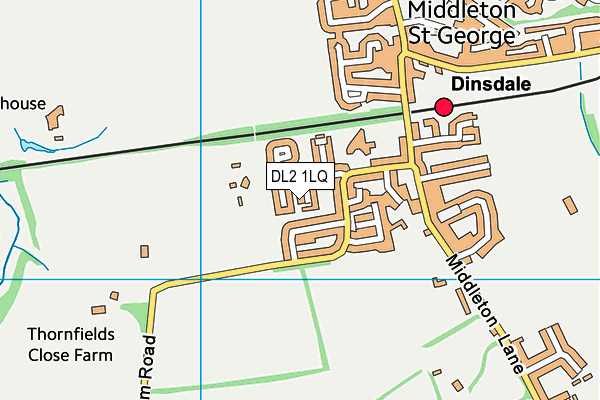 DL2 1LQ map - OS VectorMap District (Ordnance Survey)