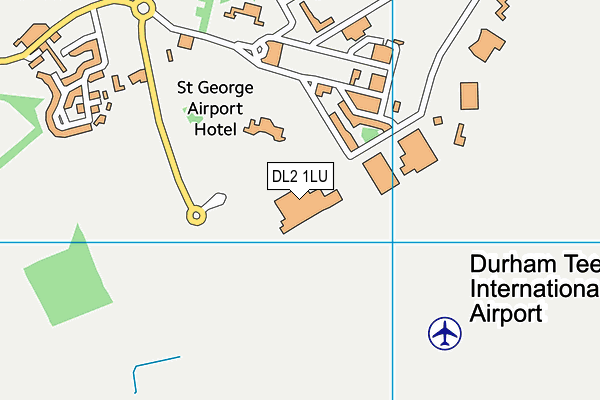 DL2 1LU map - OS VectorMap District (Ordnance Survey)