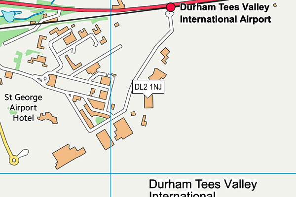 DL2 1NJ map - OS VectorMap District (Ordnance Survey)