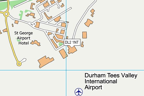 DL2 1NT map - OS VectorMap District (Ordnance Survey)