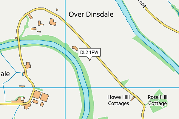 DL2 1PW map - OS VectorMap District (Ordnance Survey)