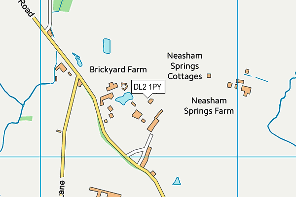 DL2 1PY map - OS VectorMap District (Ordnance Survey)