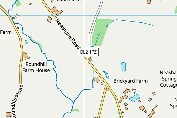 DL2 1PZ map - OS VectorMap District (Ordnance Survey)