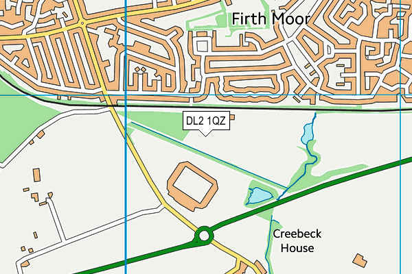 DL2 1QZ map - OS VectorMap District (Ordnance Survey)