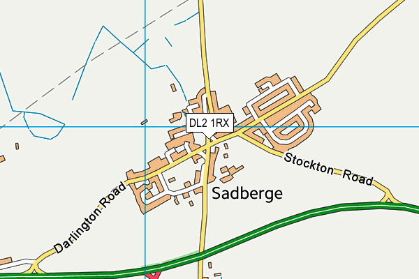 DL2 1RX map - OS VectorMap District (Ordnance Survey)