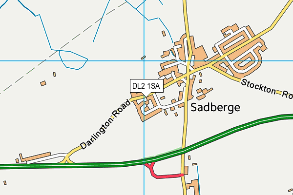 DL2 1SA map - OS VectorMap District (Ordnance Survey)