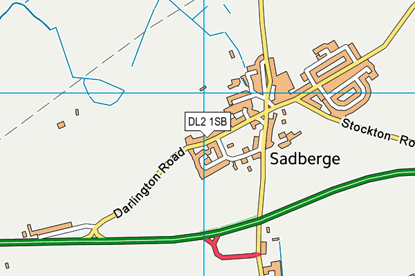 DL2 1SB map - OS VectorMap District (Ordnance Survey)