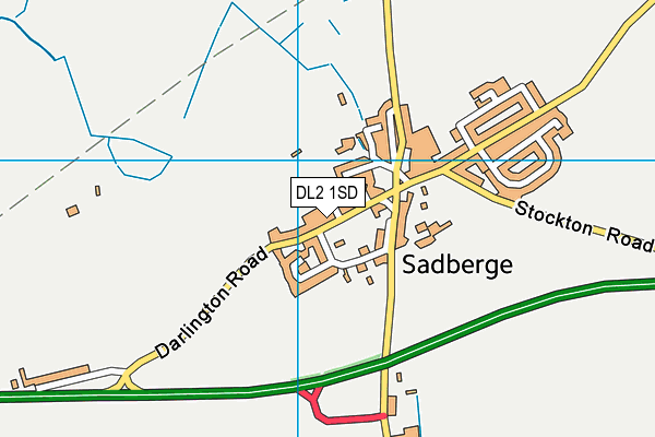 DL2 1SD map - OS VectorMap District (Ordnance Survey)