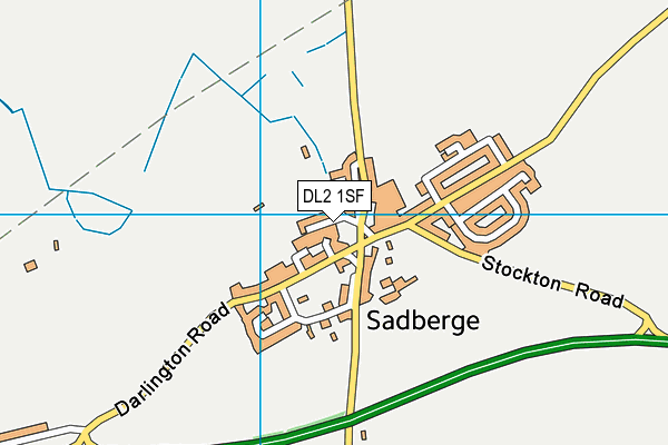 DL2 1SF map - OS VectorMap District (Ordnance Survey)