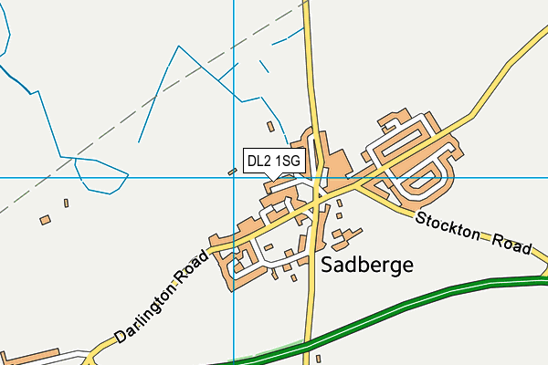 DL2 1SG map - OS VectorMap District (Ordnance Survey)