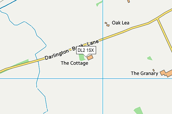 DL2 1SX map - OS VectorMap District (Ordnance Survey)